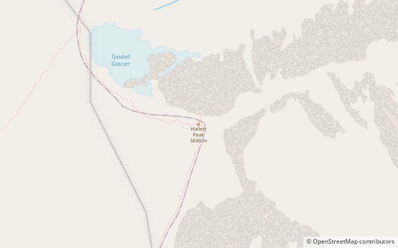 Hallett Peak location map