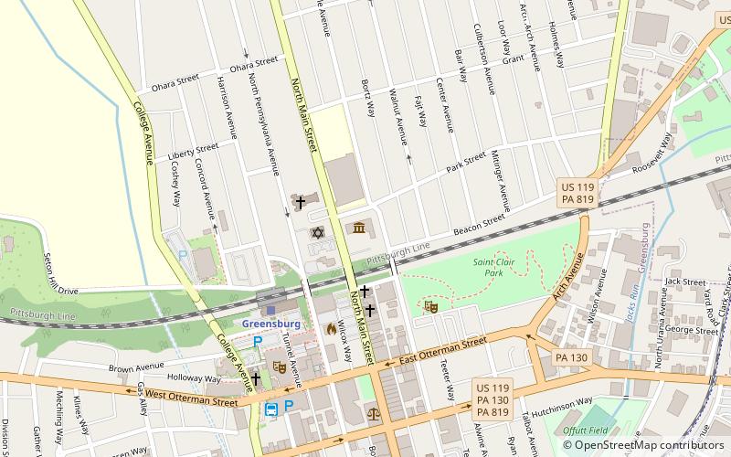 Westmoreland Museum of American Art location map