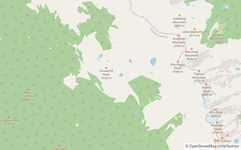 snowdrift lake park narodowy gor skalistych location map