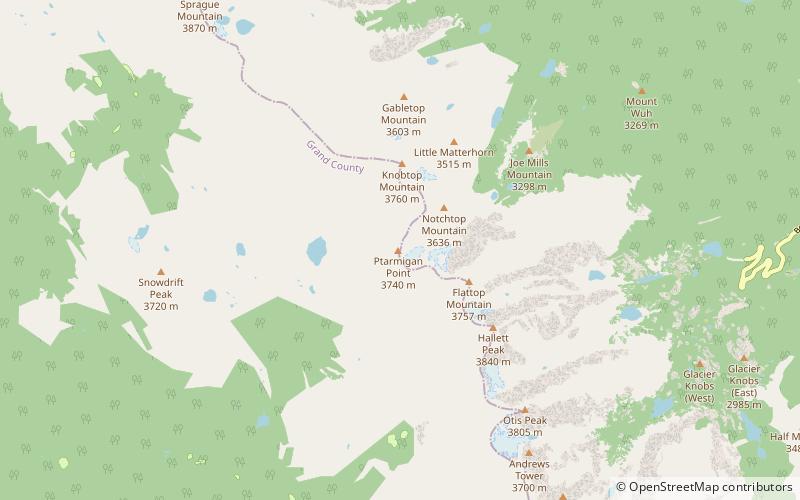 ptarmigan pass park narodowy gor skalistych location map
