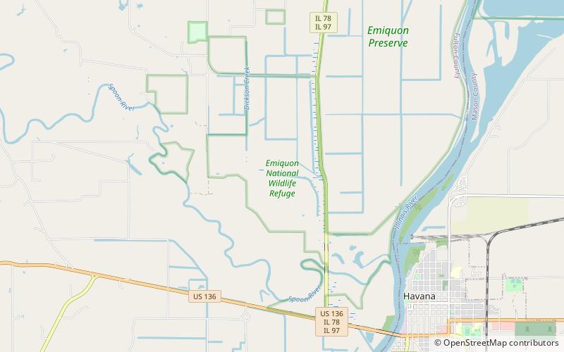 Emiquon National Wildlife Refuge location map