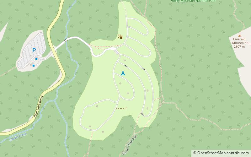 Glacier Basin Campground Ranger Station location map