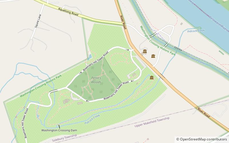 Bowman's Hill Wildflower Preserve location map