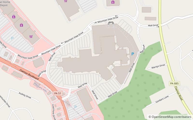 Century III Mall location map