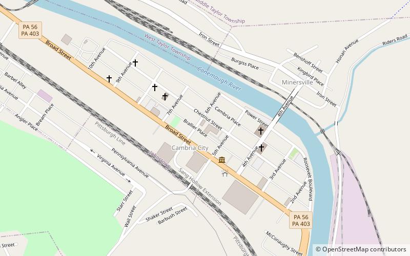 Cambria City Historic District location map