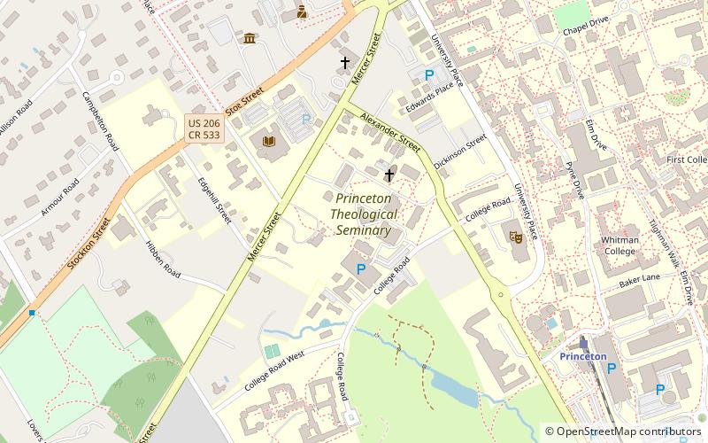 Princeton Theological Seminary location map