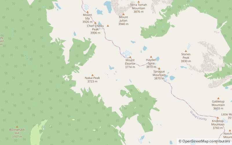 haynach lakes park narodowy gor skalistych location map