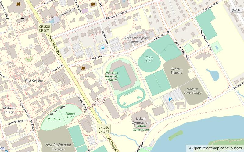 Powers Field at Princeton Stadium location map