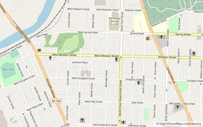 Queen Anne Historic District location map