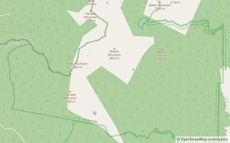 never summer wilderness foret nationale de roosevelt location map