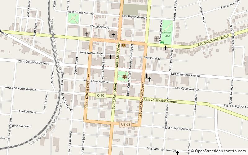 Logan County Courthouse location map