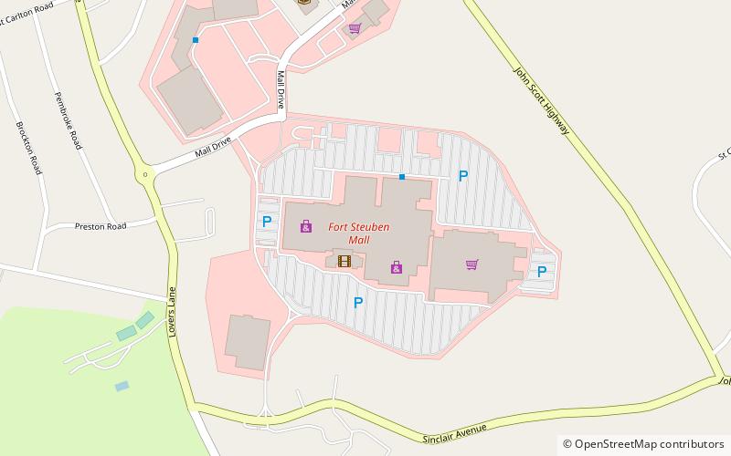 Fort Steuben Mall location map