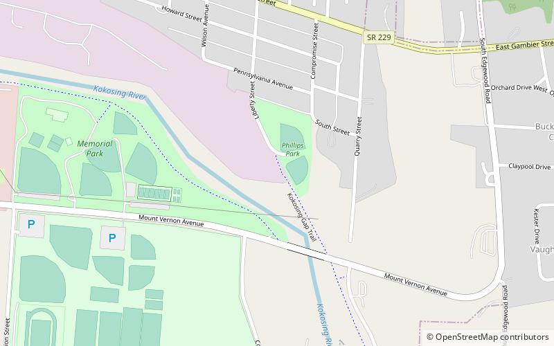 Kokosing Gap Trail location map