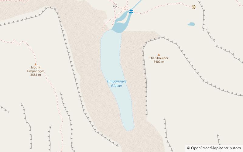 Glaciar Timpanogos location map