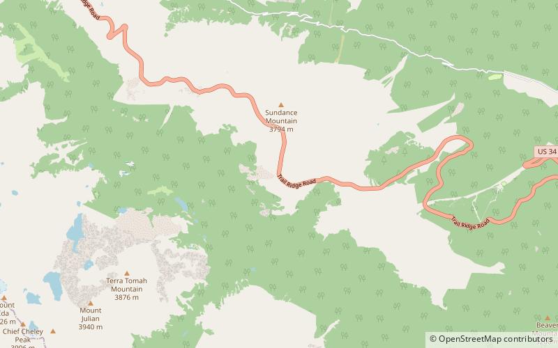 Beatrice Willard Alpine Tundra Research Plots location map