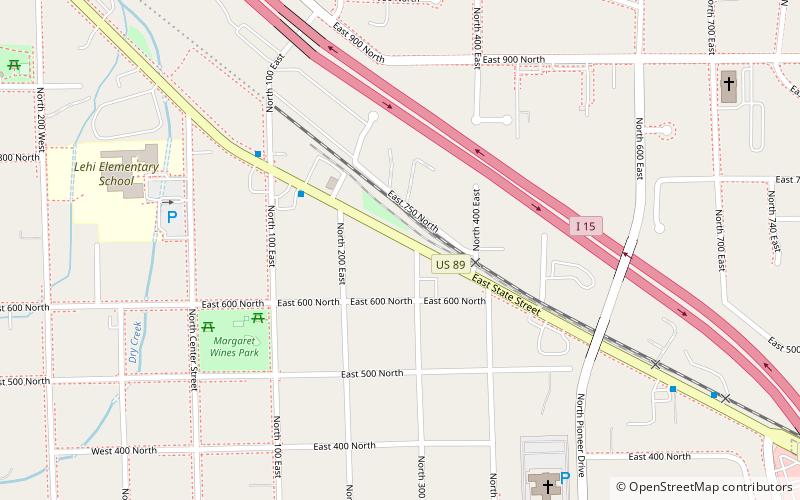 Lehi Ward Tithing Barn-Centennial Hall location map