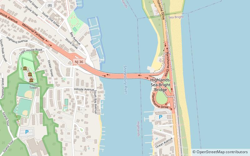 Highlands–Sea Bright Bridge location map
