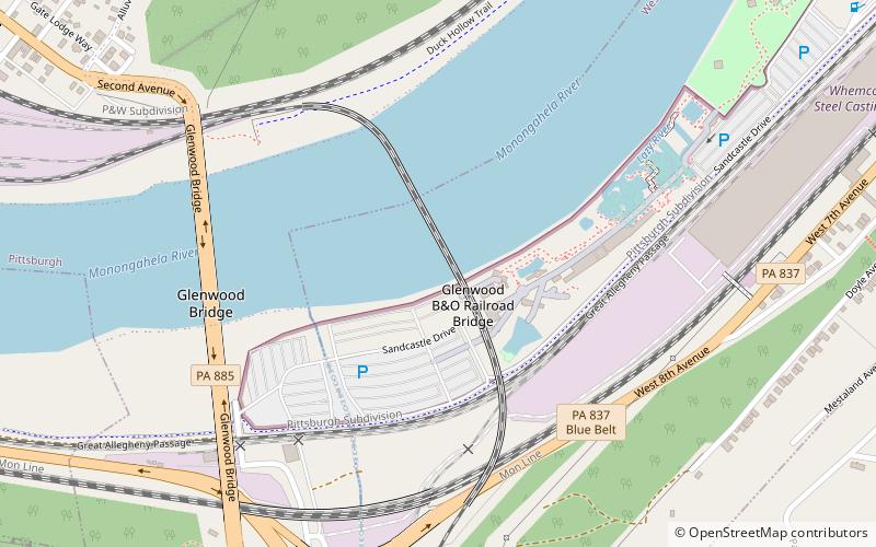 Glenwood B&O Railroad Bridge location map