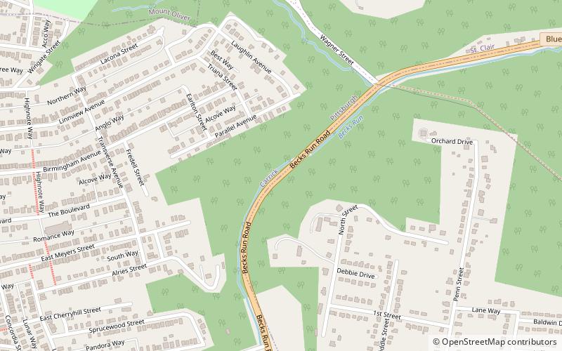 Becks Run Road location map