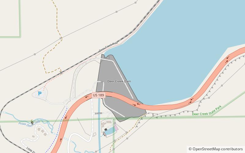 Deer Creek Dam and Reservoir location map