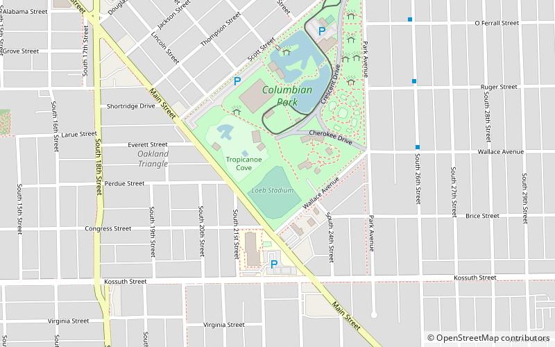 Loeb Stadium location map