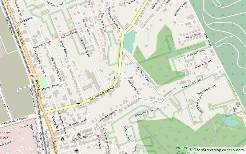 Hazelwood location map