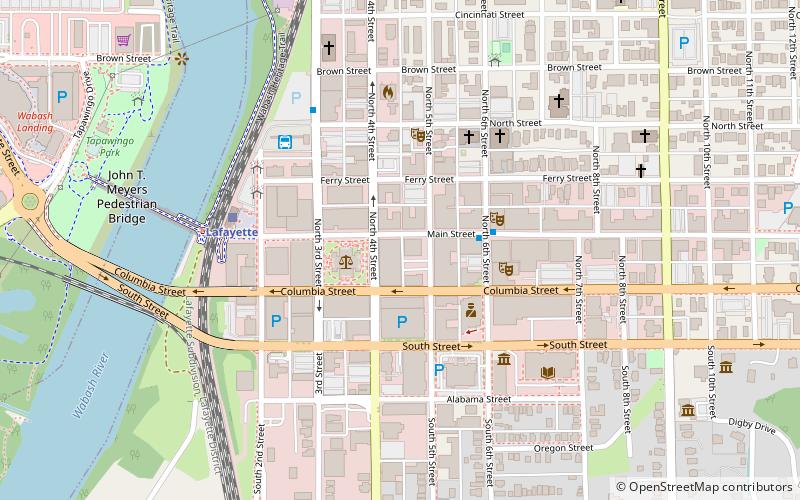 Downtown Lafayette Historic District location map