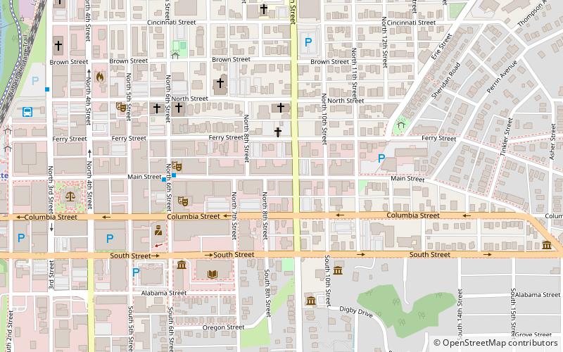 Upper Main Street Historic District location map