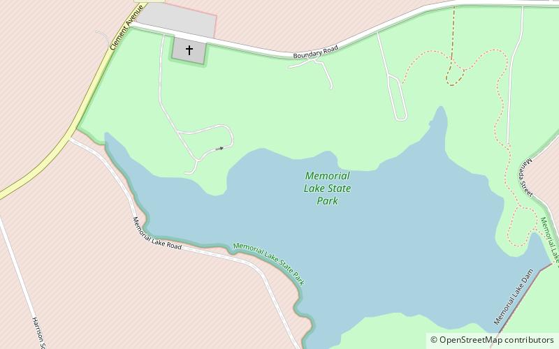 Memorial Lake State Park location map