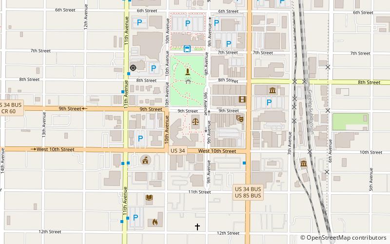 Weld County Courthouse location map