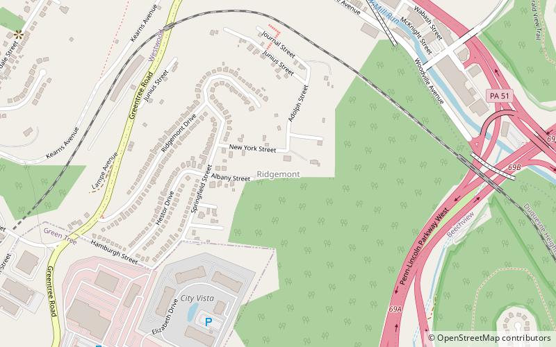ridgemont pittsburgh location map
