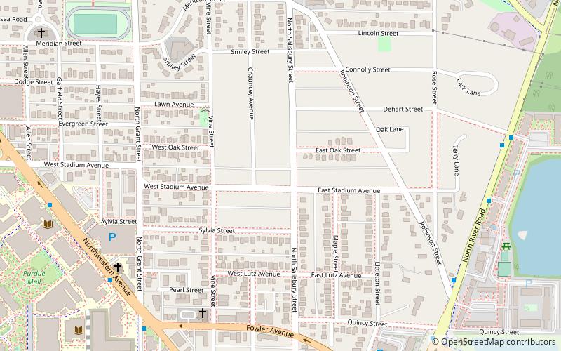 chauncey stadium avenues historic district west lafayette location map