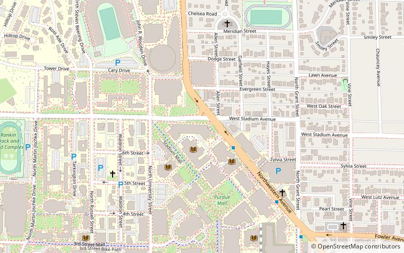 Purdue University School of Aeronautics and Astronautics location map