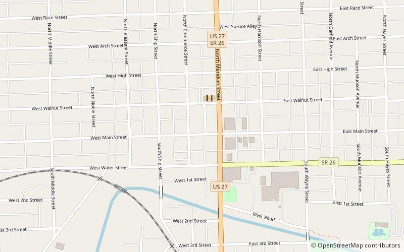 Jay County Courthouse location map