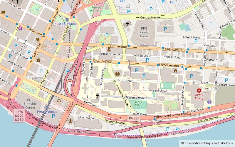 Gumberg Library location map