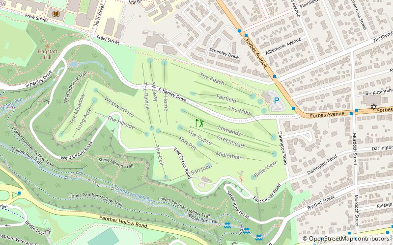Bob O'Connor Golf Course at Schenley Park location map