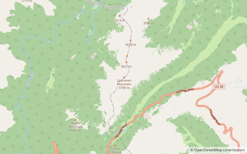 Specimen Mountain location map