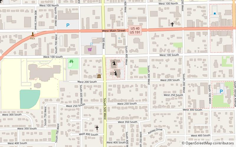 Temple mormon de Vernal location map