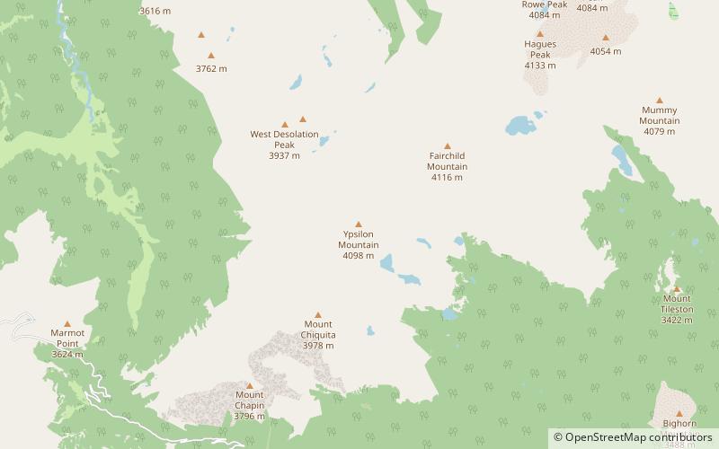 Ypsilon Mountain location map