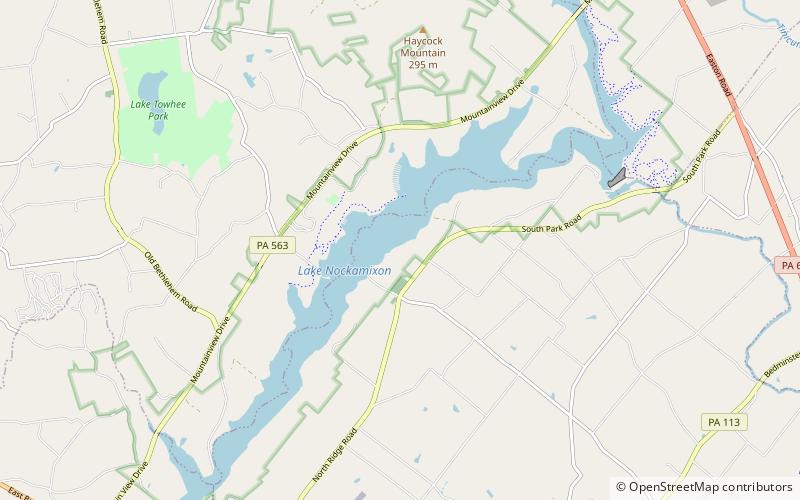 Lake Nockamixon location map