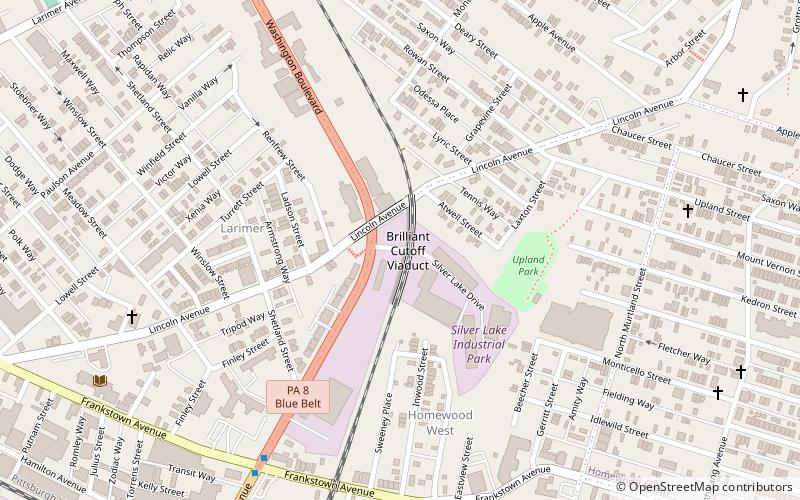 Brilliant Cutoff Viaduct of the Pennsylvania Railroad location map