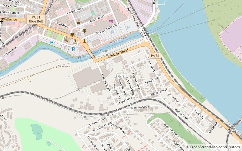 esplen pittsburgh location map