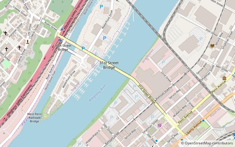 31st Street Bridge location map