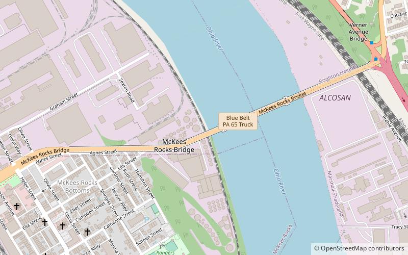 McKees Rocks Bridge location map