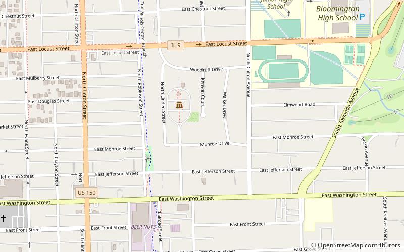 David Davis Mansion location map