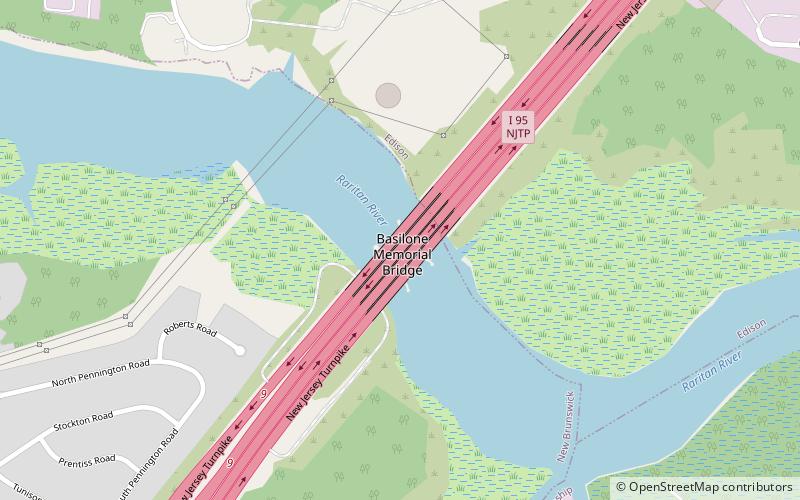 Basilone Memorial Bridge location map