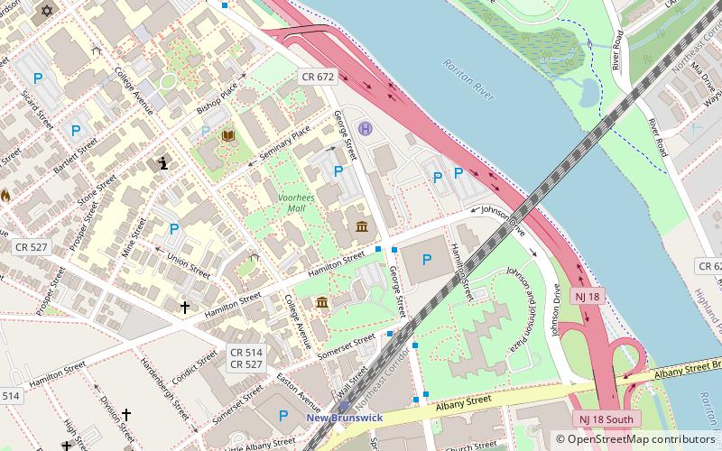 Zimmerli Art Museum location map