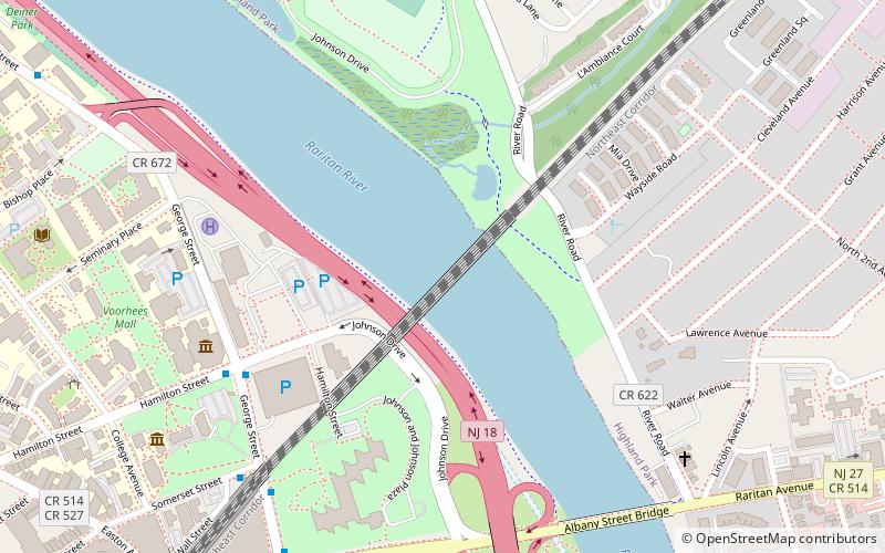Raritan River Bridge location map