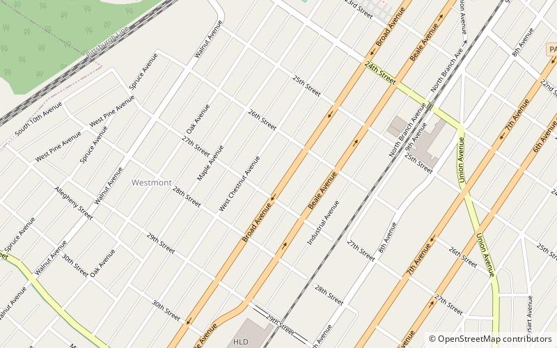 Broad Avenue Historic District location map