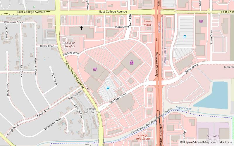 The Shoppes at College Hills location map